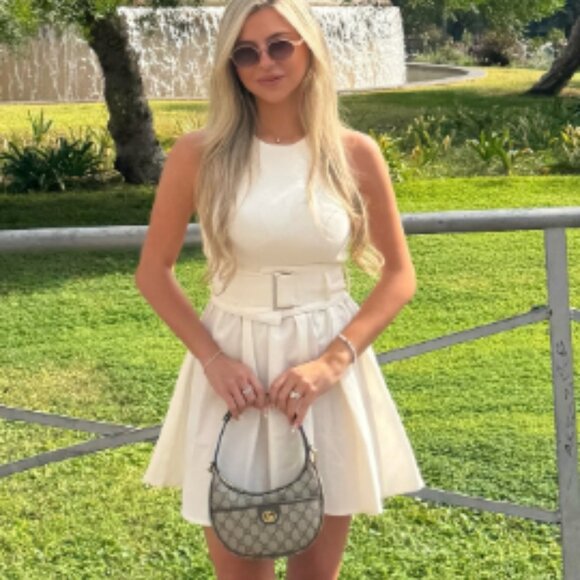 ZARA NWT COMBINATION TWILL BELTED DRESS - Picture 12 of 12